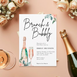 Invitación a la ducha de novias de Brunch y Bubbly