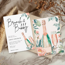 Invitación a la ducha de novias de Brunch y Bubbly