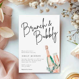 Invitación a la ducha de novias de Brunch y Bubbly