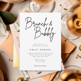Invitación a la ducha de novias de Brunch y Bubbly