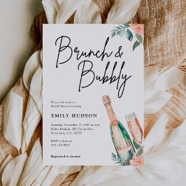 Invitación a la ducha de novias de Brunch y Bubbly