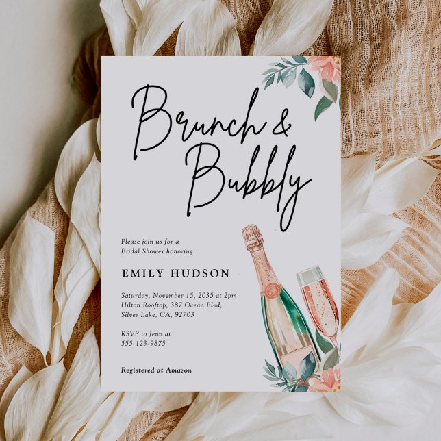 Invitación a la ducha de novias de Brunch y Bubbly (Subido por el creador)