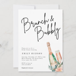 Invitación a la ducha de novias de Brunch y Bubbly