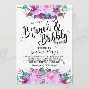 Invitación a la ducha de novias de brunch y burbuj