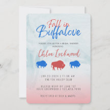 Invitación a la ducha de novias de búfalo