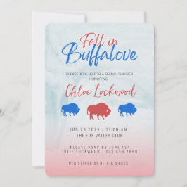 Invitación a la ducha de novias de búfalo