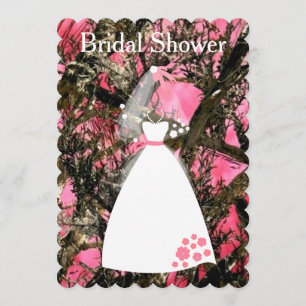 Invitación a la ducha de novias de camuflaje