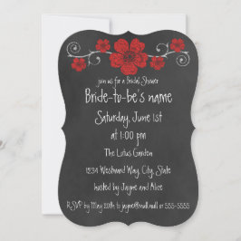 Invitación a la ducha de novias de Chalkboard con 
