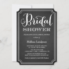 Invitación a la ducha de novias de Chalkboard sens