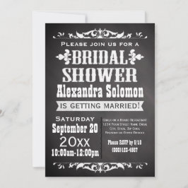 Invitación a la ducha de novias de Chalkboard Vint