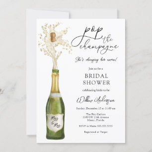 Invitación a la ducha de novias de champagne