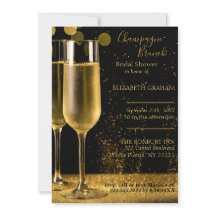 Invitación a la ducha de novias de Champán Brunch
