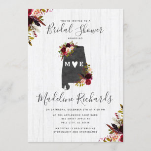 Invitación a la ducha de novias de destino del est