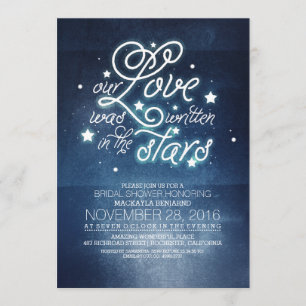 Invitación a la ducha de novias de estrellas román