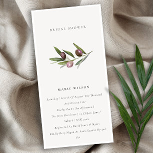 Invitación a la ducha de novias de filiación mínim