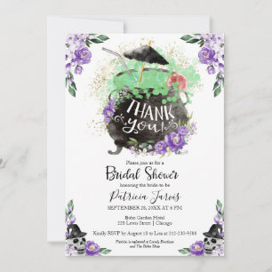 Invitación a la ducha de novias de Halloween