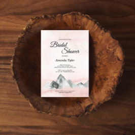 Invitación a la ducha de novias de la montaña Rosa