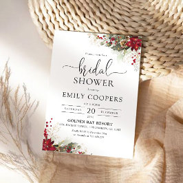 Invitación a la ducha de novias de la Poinsettia R