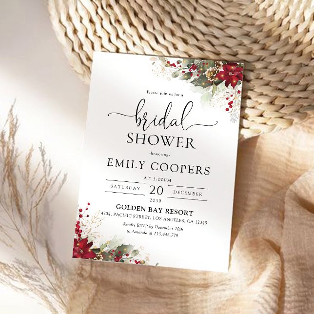 Invitación a la ducha de novias de la Poinsettia R (Subido por el creador)