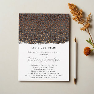 Invitación a la ducha de novias de leopardo salvaj