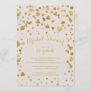 Invitación a la ducha de novias de los corazones c