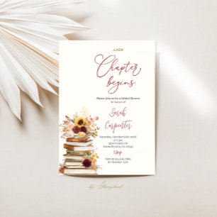 Invitación a la ducha de novias de otoño del libro