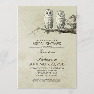 Invitación a la ducha de novias de pareja rústica 