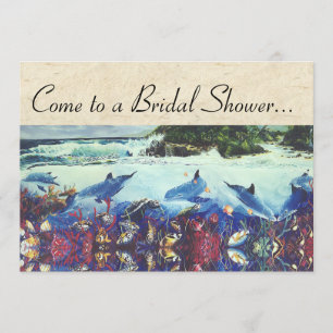 Invitación a la ducha de novias de peces de la tor