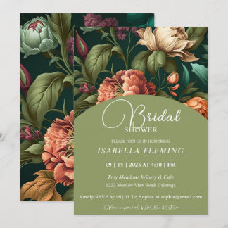 Invitación a la ducha de novias de Petales de flor