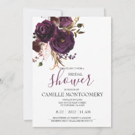 Invitación a la ducha de novias de Plum Bohemian R