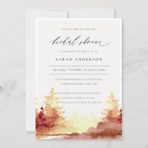 Invitación a la ducha de novias de roya Naranja de