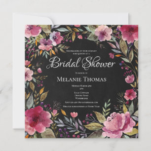Invitación a la ducha de novias de Rubor Floral Ch
