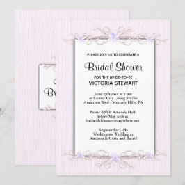 Invitación a la ducha de novias de simplicidad ros