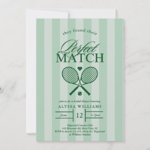 Invitación a la ducha de novias de tenis con parti