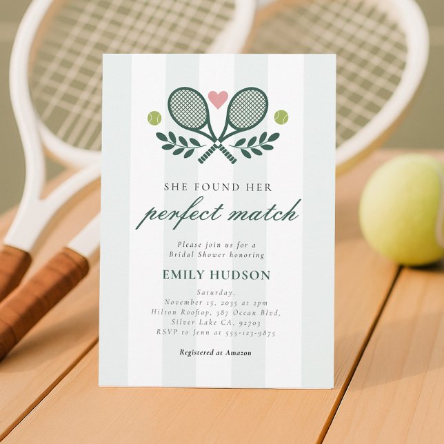 Invitación a la ducha de novias de tenis con parti (Subido por el creador)