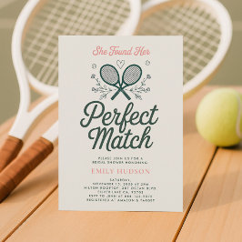 Invitación a la ducha de novias de tenis con parti