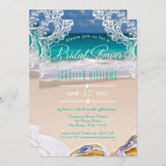 Invitación a la ducha de novias de verano en moda 