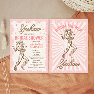 Invitación a la ducha de novias de Vintage Western