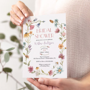 Invitación a la ducha de novias de Wildflower Fiel