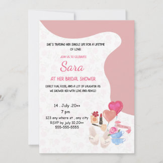 Invitación a la ducha de novias elegante y femenin