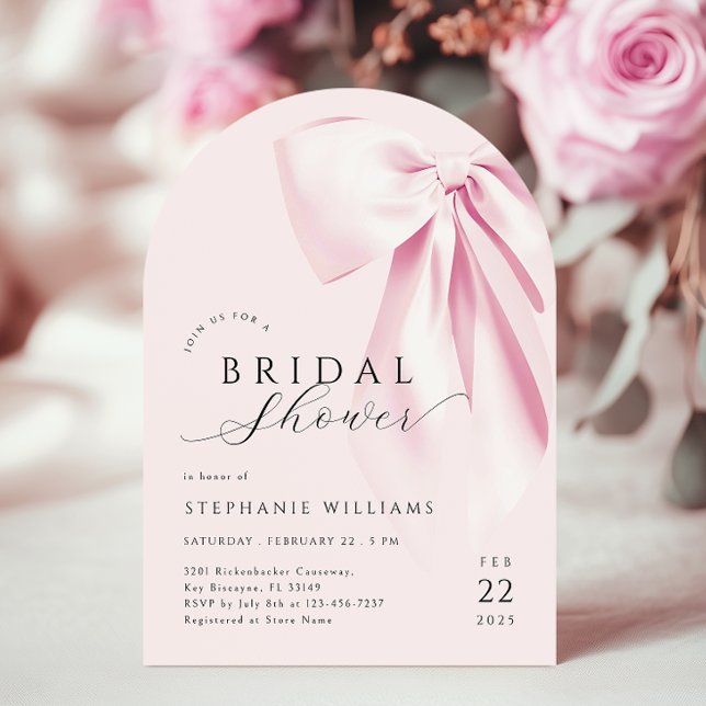 Invitación a la ducha de novias en arco rosa moder (Subido por el creador)