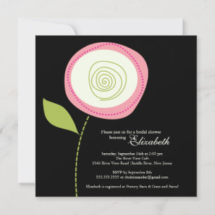 Invitación a la ducha de novias en audaz aroma ros