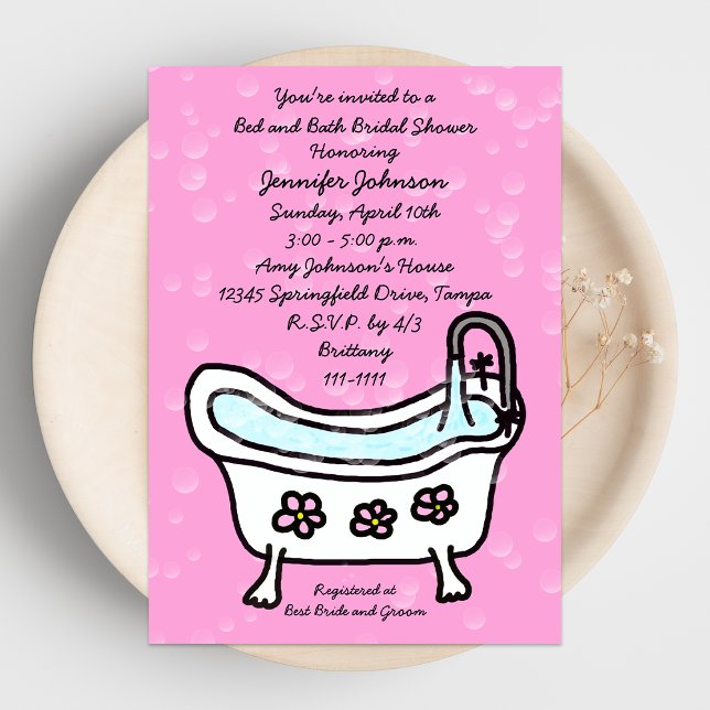 Invitación a la ducha de novias en cama y baño - B (Subido por el creador)