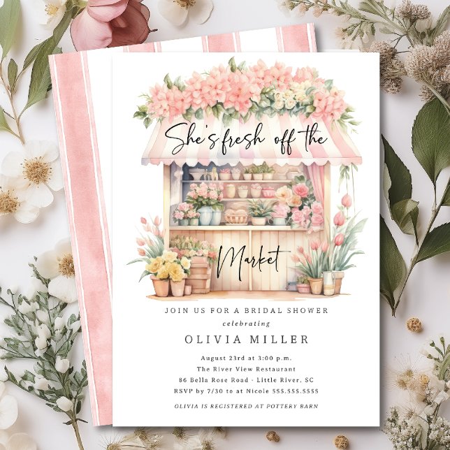 Invitación a la ducha de novias en flor fresca (Subido por el creador)