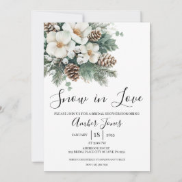 Invitación a la ducha de novias en invierno con ni