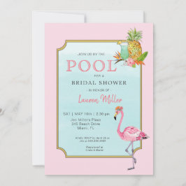 Invitación a la ducha de novias en la piscina trop