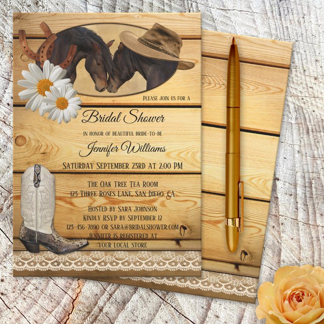 Invitación a la ducha de novias en los caballos de (Subido por el creador)