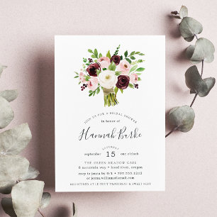 Invitación a la ducha de novias en Rubor Bouquet