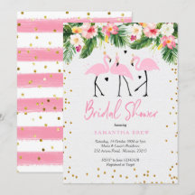 Invitación a la ducha de novias en verano tropical