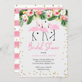 Invitación a la ducha de novias en verano tropical